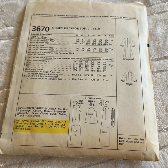 Bundle of 4 Vintage patterns McCalls size 10 - Picture 9 of 9